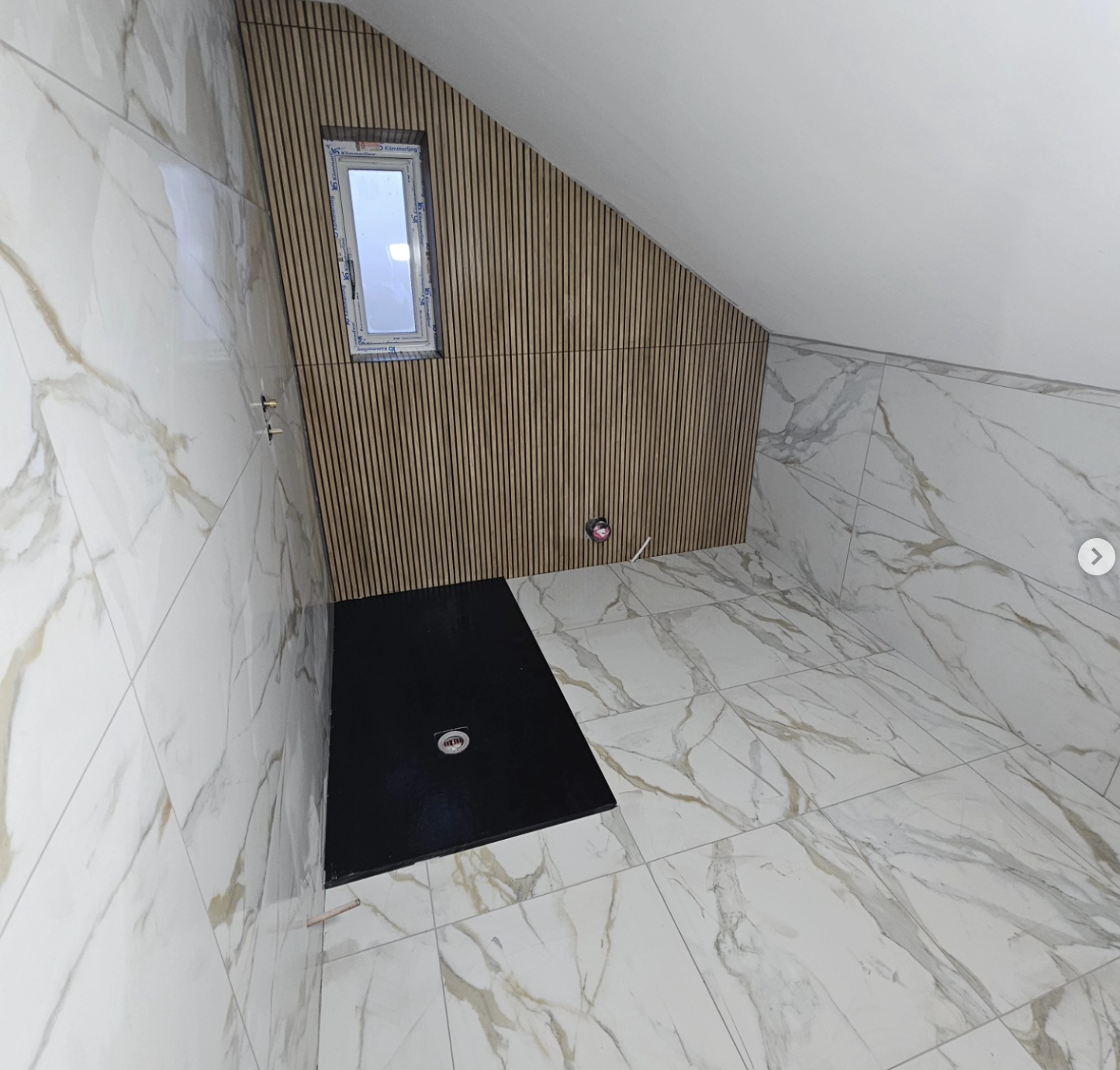 Modern Marble & Timber Wet Room